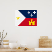 Poster Drapeau de l'Acadiana (Cuisine)