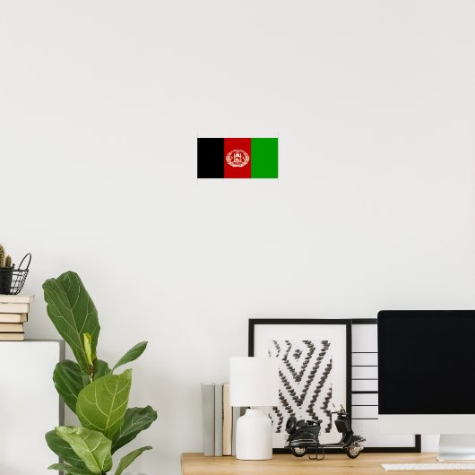 Poster Drapeau de l'Afghanistan (Bureau à domicile)