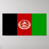 Poster Drapeau de l'Afghanistan (Devant)