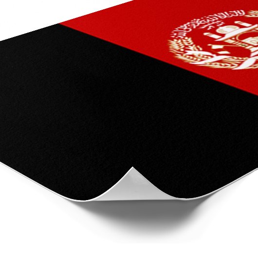 Poster Drapeau de l'Afghanistan (Coin)