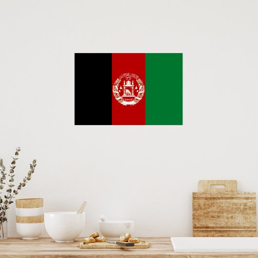 Poster Drapeau de l'Afghanistan (Cuisine)