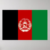 Poster Drapeau de l'Afghanistan (Devant)