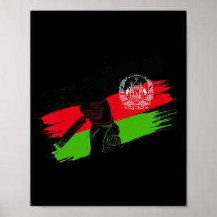 Poster Drapeau de l'Afghanistan Fan de cricket afghan Jou
