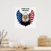 Poster Drapeau de l'aigle américain (Cuisine)