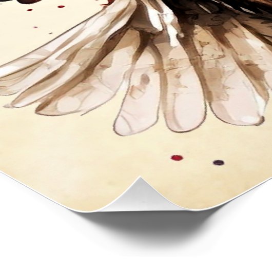 Poster Drapeau de l'aigle américain (Coin)