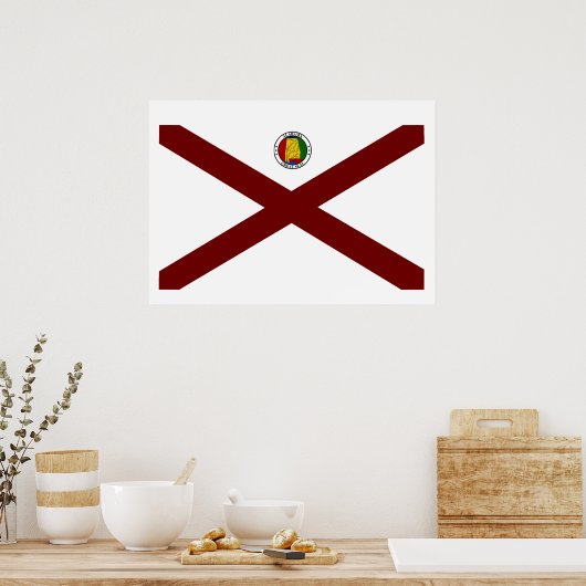 Poster Drapeau de l'Alabama (Cuisine)