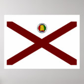 Poster Drapeau de l'Alabama (Devant)