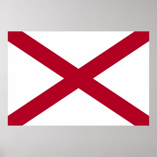 Poster Drapeau de l'Alabama (Devant)