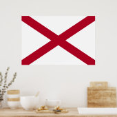 Poster Drapeau de l'Alabama (Cuisine)