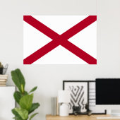 Poster Drapeau de l'Alabama (Bureau à domicile)