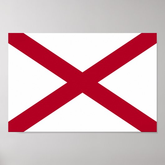 Poster Drapeau de l'Alabama (Devant)