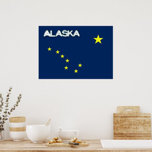 Poster Drapeau de l'Alaska (Cuisine)