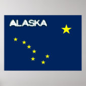 Poster Drapeau de l'Alaska (Devant)