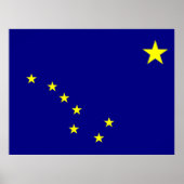 Poster Drapeau de l'Alaska (Devant)