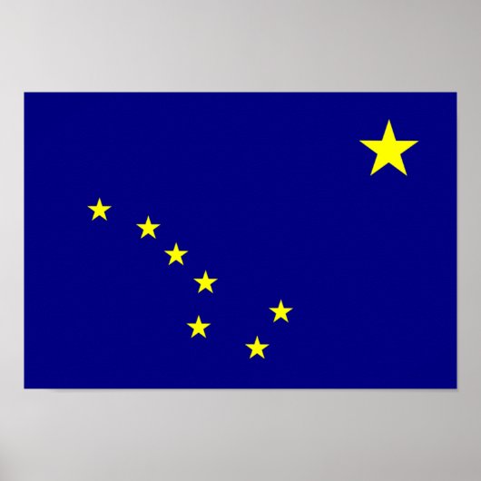 Poster Drapeau de l'Alaska (Devant)