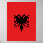 Poster Drapeau de l'Albanie (Devant)