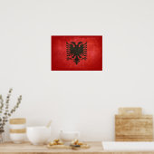 Poster Drapeau de l'Albanie (Cuisine)