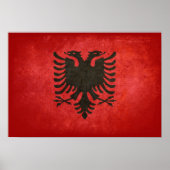 Poster Drapeau de l'Albanie (Devant)