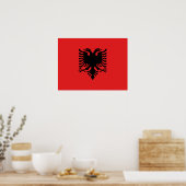 Poster Drapeau de l'Albanie (Cuisine)