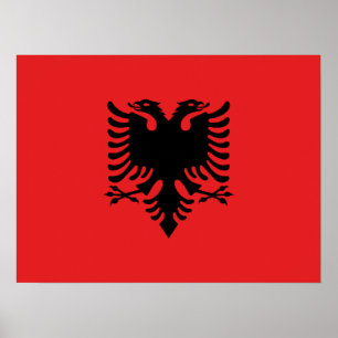 Poster Drapeau de l'Albanie