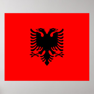 Poster Drapeau de l'Albanie
