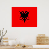 Poster Drapeau de l'Albanie (Cuisine)