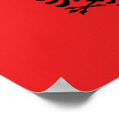 Poster Drapeau de l'Albanie - Flamuri Kombëtar - Drapeau (Coin)