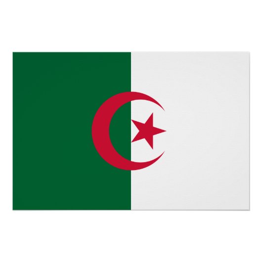 Poster Drapeau de l'Algérie (Devant)