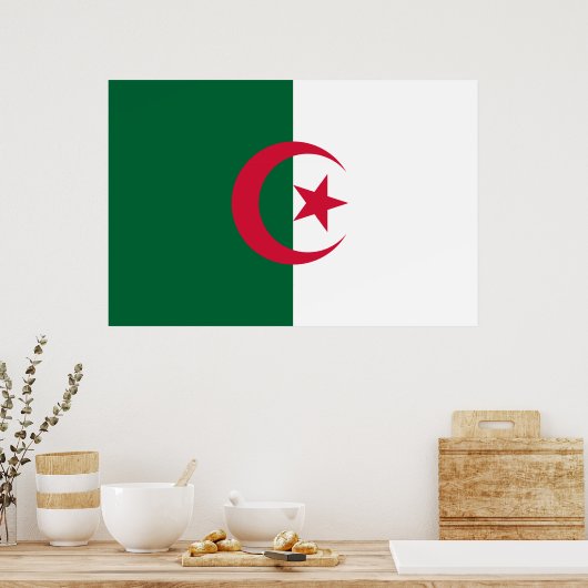 Poster Drapeau de l'Algérie (Cuisine)