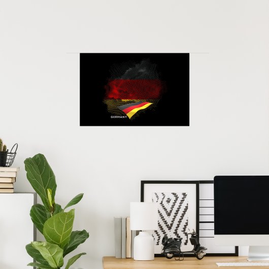 Poster Drapeau de l'Allemagne (Bureau à domicile)
