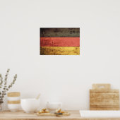 Poster Drapeau de l'Allemagne en bois (Cuisine)