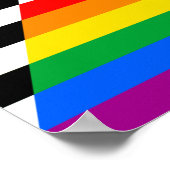 Poster Drapeau de l'Ally Pride de progression LGBTQ (Coin)