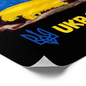 Poster Drapeau de l'amitié américano-ukrainienne Unis nou (Coin)