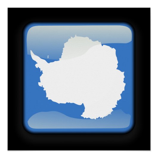 Poster Drapeau de l'Antarctique (Devant)