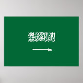 Poster Drapeau de l'Arabie saoudite (Devant)
