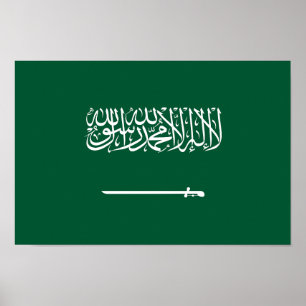 Poster Drapeau de l'Arabie saoudite