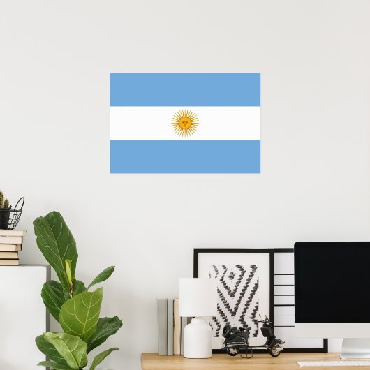 Poster Drapeau de l'Argentine (Bureau à domicile)