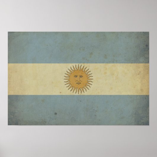 Poster Drapeau de l'Argentine vintage (Devant)