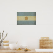Poster Drapeau de l'Argentine vintage (Cuisine)