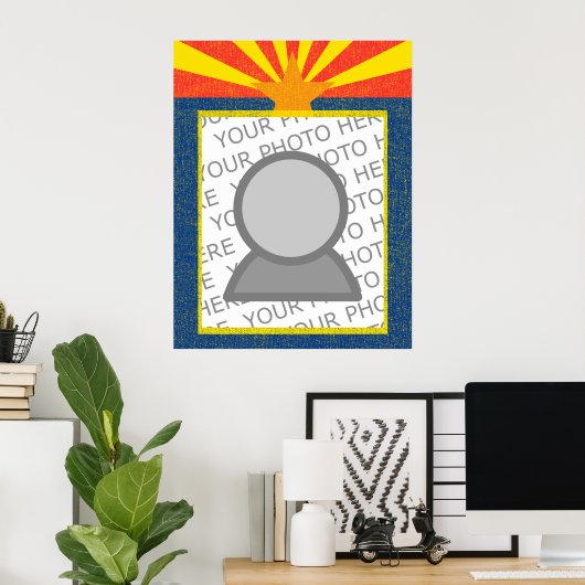 Poster drapeau de l'arizona (Bureau à domicile)