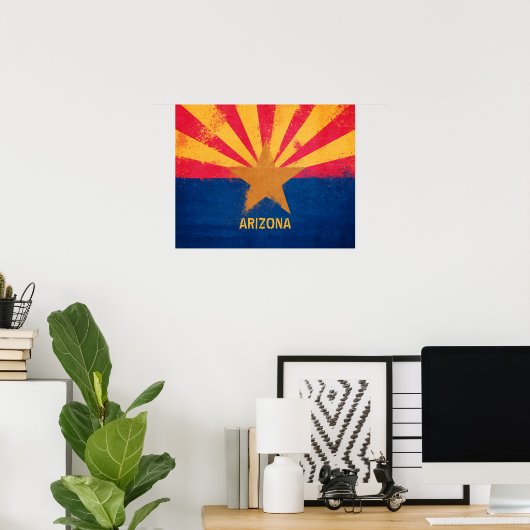 Poster Drapeau de l'Arizona (Bureau à domicile)