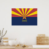 Poster Drapeau de l'Arizona avec slogan (Cuisine)