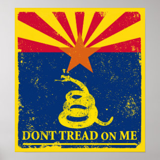 Poster Drapeau de l'Arizona et de Gadsden