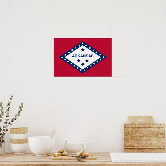 Poster Drapeau de l'Arkansas (Cuisine)