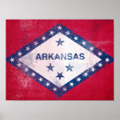 Poster Drapeau de l'Arkansas (Devant)