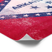 Poster Drapeau de l'Arkansas (Coin)