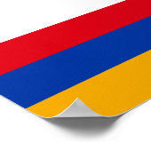 Poster Drapeau de l'Arménie (Coin)