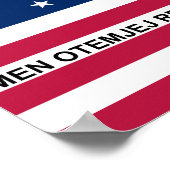 Poster Drapeau de l'atoll de Bikini Patriotique (Coin)