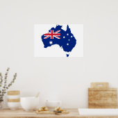Poster drapeau de l'Australie (Cuisine)