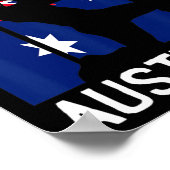 Poster Drapeau de l'Australie Fans de cricket Joueur Entr (Coin)